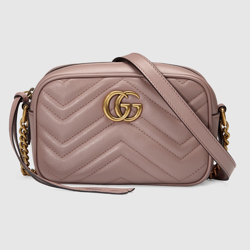 Marmont Matelasse Mini Shoulder Bag 448065 Dusty Pink